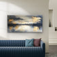 Abstract Gold City Skyline Wall Art Canvas Office Home Room Framed 120x60cm