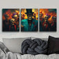 3pcs Skeleton Magician Metal Print Ready to Hang Art