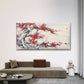 Red Plum Blossom Ink Painting Wall Art Canvas Office Home Room Framed 120x60cm
