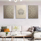 3pcs Modern fashion theme geometric flower Metal Print Ready to Hang Art