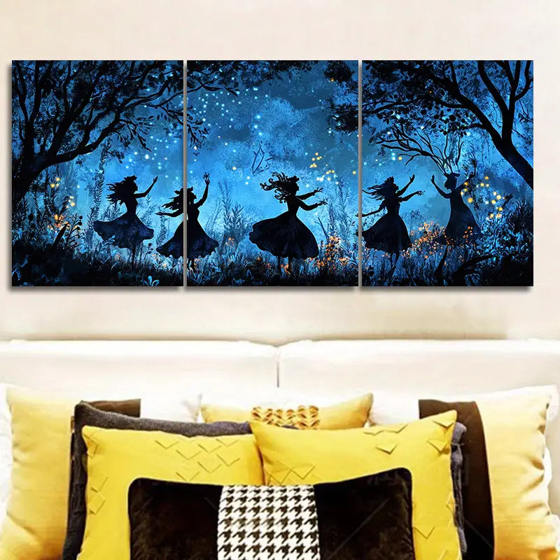 3pcs Forest Spirit Metal Print Ready to Hang Art