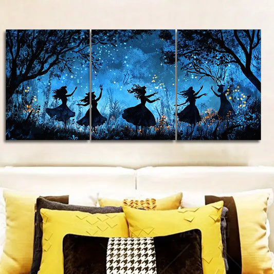 3pcs Forest Spirit Metal Print Ready to Hang Art