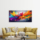 Colorful Paint Splash Design Wall Art Canvas Office Home Room Framed 120x60cm