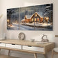 3pcs Modern Forest Igloo Landscape Art Winter Wall Art Set Canvas Framed 60x90cm - High Quality Print 100% Australian Made Wall Canvas Ready to Hang
