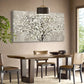 Blooming Flower Tree White Blossoms Green Leaves Wall Art canvas office home room framed 120x60cm