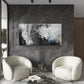Black White Grey Grunge Wall Art Canvas Office Home Room Framed 120x60cm