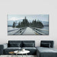 Wooden Bridge Over The Water Wall Art Canvas Office Home Room Framed 120x60cm