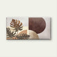 Terracotta Sun Monstera Leaves Wall Art Canvas Office Home Room Framed 80x45cm
