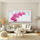 Graceful Pink Orchid Bloom Wall Art Canvas Office Home Room Framed 120x60cm