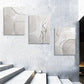 3pcs Black, White, Beige & Brown Geometric Design Metal Print Ready to Hang Art