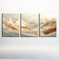 3pcs Modern White Waves Classic Design Metal Print Ready to Hang Art