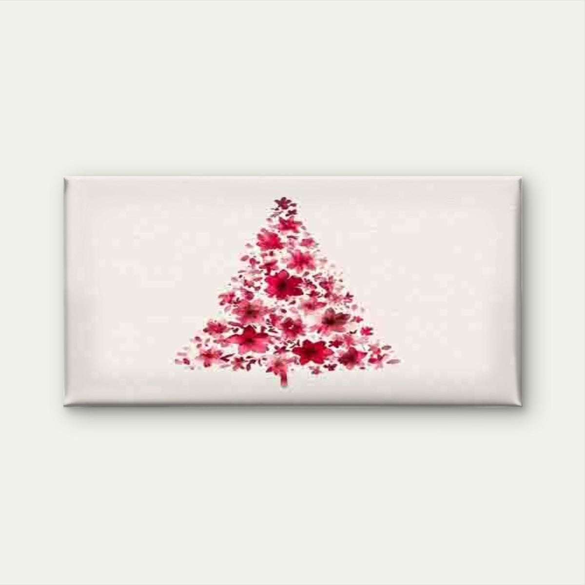 Abstract Floral Christmas Tree Wall Art Canvas Office Home Room Framed 120x60cm