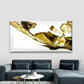Abstract Liquid Gold Wall Art Canvas Office Home Room Framed 120x60cm