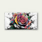 Rose Crafted from Comic Book Wall Art Canvas Office Home Room Framed 80x45cm