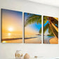3pcs Ocean Beach Beach Sunrise Scenery Wall Art Set Canvas Framed 40x60cm - High Quality Print 100% Australian Made Wall Canvas Ready to Hang