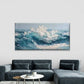 Ocean Wave Seascape Painting Wall Art Canvas Office Home Room Framed 80x45cm