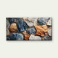 Colorful Rustic Stone Wall Art Canvas Office Home Room Framed 120x60cm