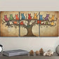 3pcs Whimsical Cat Tree Metal Print Ready to Hang Art
