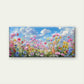 Wildflowers for Garden-Themed Wall Art Canvas Office Home Room Framed 80x45cm