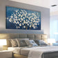 Modern Blooming Flower White Blossom Tree Wall Art canvas office home room framed 120x60cm