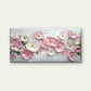 Pink & White Flower Painting Wall Art Canvas Office Home Room Framed 80x45cm