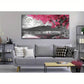 Pink Tree Night Sky Full Moon Mountain Wall Art canvas office home room framed 120x60cm