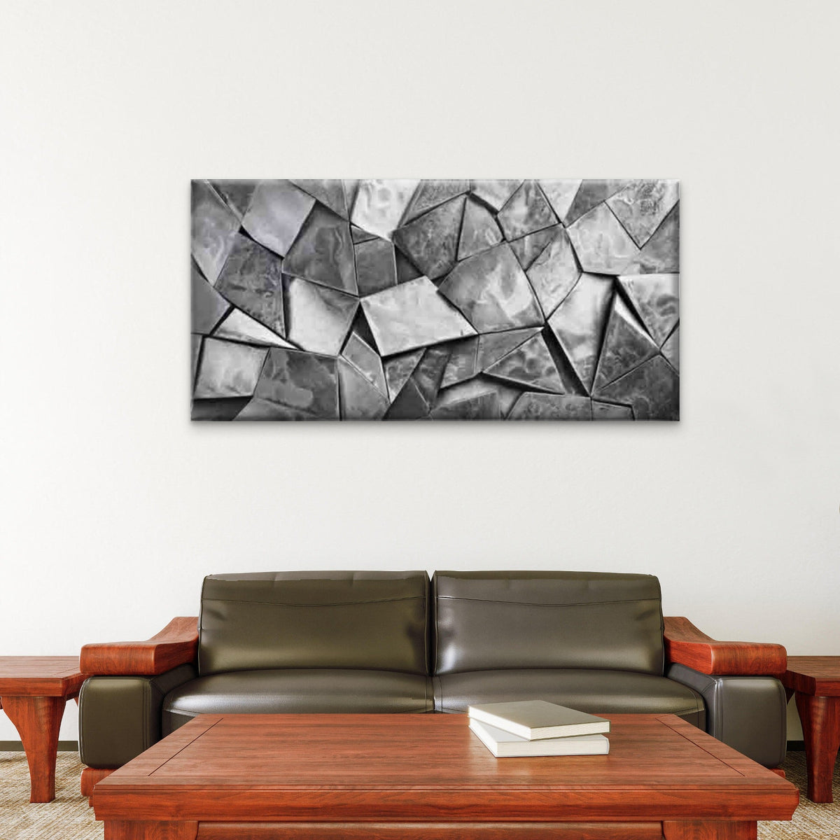 Abstract Art Geometric Shapes Wall Art Canvas Office Home Room Framed 120x60cm