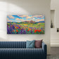 Retro Mountain Wildflowers Wall Art Canvas Office Home Room Framed 120x60cm