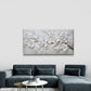 Abstract White Blossoms Wall Art Canvas Office Home Room Framed 120x60cm