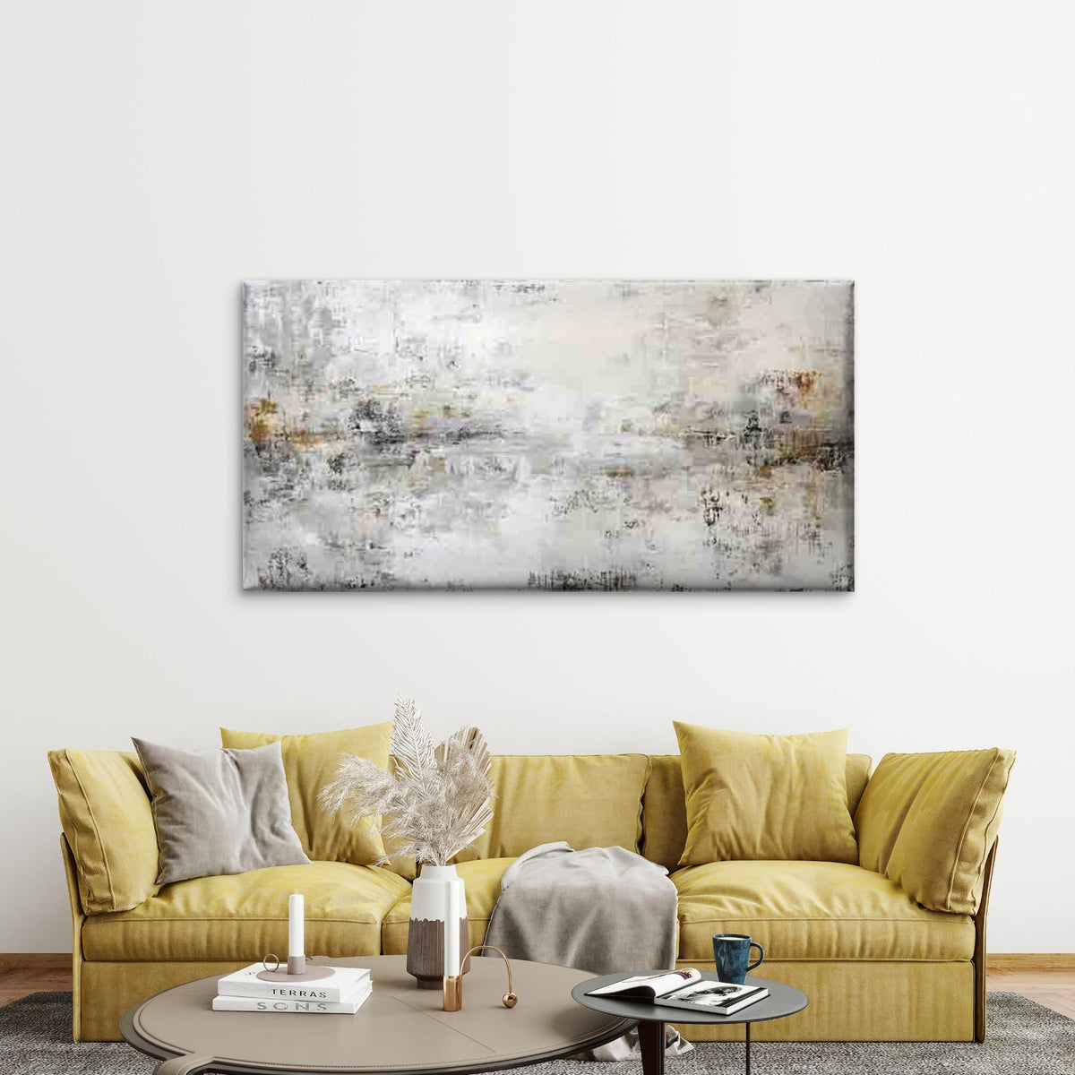Modern Abstract Design Wall Art Canvas Office Home Room Framed 80x45cm