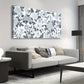 Grey & White Floral Elegant Botanical Wall Art canvas office home room framed 120x60cm