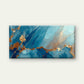 Azure Gilded Marble Fluid Wall Art Canvas Office Home Room Framed 120x60cm