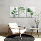 3pcs Green Plant Minimalist Style, Featuring a Floral Metal Print Ready to Hang Art