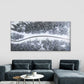 Aerial Winter Forest Road Wall Art Canvas Office Home Room Framed 120x60cm