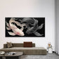 Koi Fish with Translucent Fin Wall Art Canvas Office Home Room Framed 80x45cm