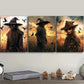 3pcs Rustic Farmhouse Scarecrow Metal Print Ready to Hang Art