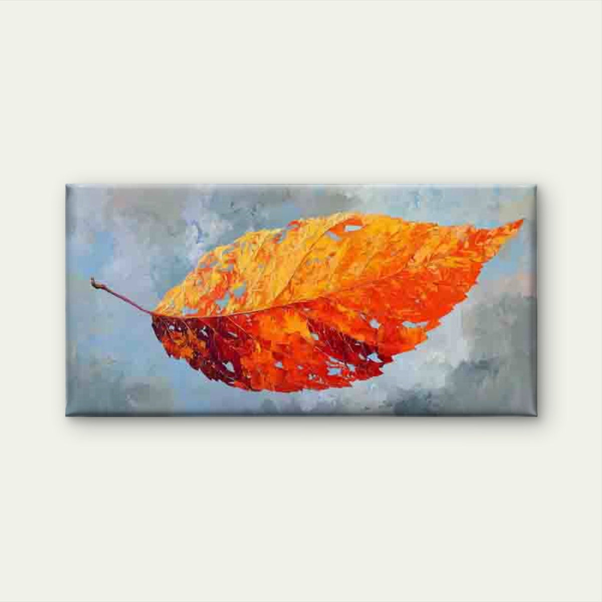 Autumn Leaves, Vibrant Colors Wall Art Canvas Office Home Room Framed 120x60cm