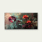 Dark Abstract Floral Art Wall Art Canvas Office Home Room Framed 120x60cm