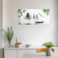 Black & White Mountain Scenery Green Bamboo Wall Art canvas office home room framed 120x60cm