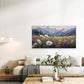 Daisies Against a Mountain Back Wall Art Canvas Office Home Room Framed 120x60cm