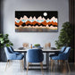 Geometric Colorful Full Moon Wall Art canvas office home room framed 120x60cm