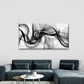 Monochromatic Black Smoke Wall Art Canvas Office Home Room Framed 120x60cm