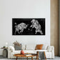 Abstract Bull & Bear Wall Art Canvas Office Home Room Framed 120x60cm