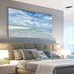 Aqua Ocean Seascape Beach Coastal Seagulls Wall Art canvas office home room framed 120x60cm