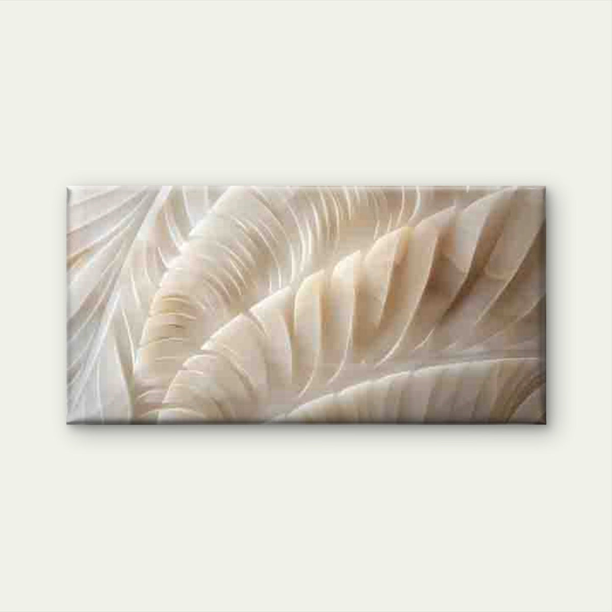 Abstract Beige Feather Wall Art Canvas Office Home Room Framed 120x60cm