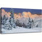 Winter Snow Blue Nature Mountain & Trees Wall Art canvas office home room framed 120x60cm