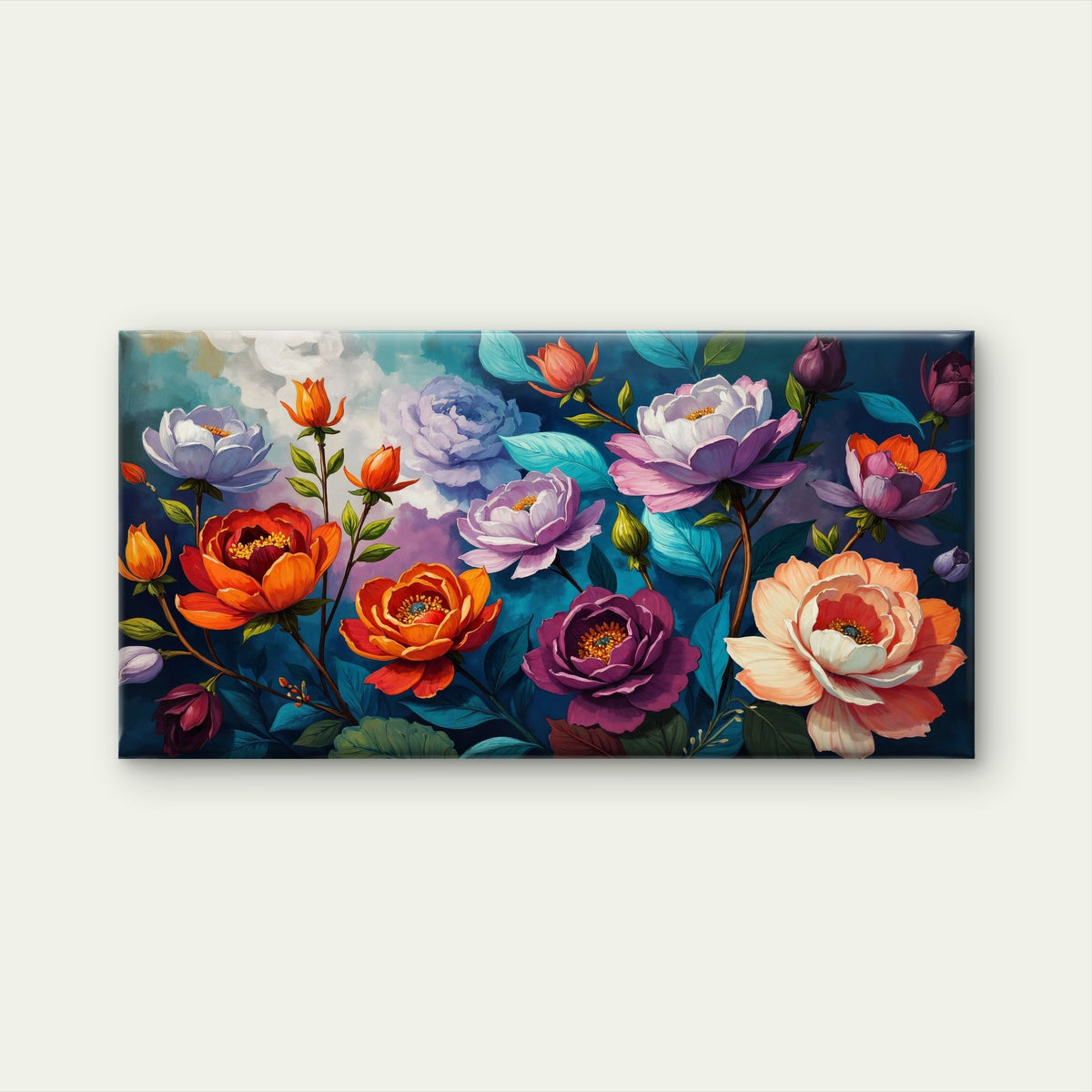 Colorful Petals And Leaves Wall Art Canvas Office Home Room Framed 120x60cm