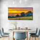 Cotswolds Countryside Sunset Wall Art canvas office home room framed 120x60cm
