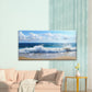 Waves and Seagulls Beach Wall Art Canvas Office Home Room Framed 80x45cm