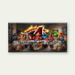 Epic Heroes Last Supper Wall Art Canvas Office Home Room Framed 80x45cm